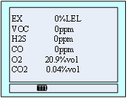 Figure 2. Monitor 6 gas display interface