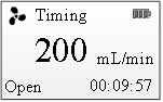 Main screen of setting timer